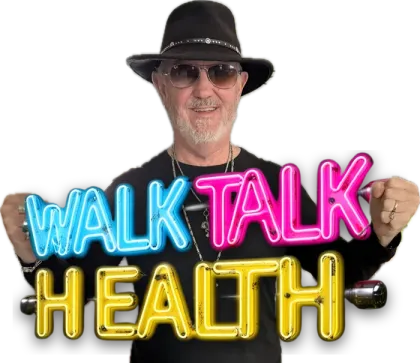 Shedz holding the WalkTalkHealth logo